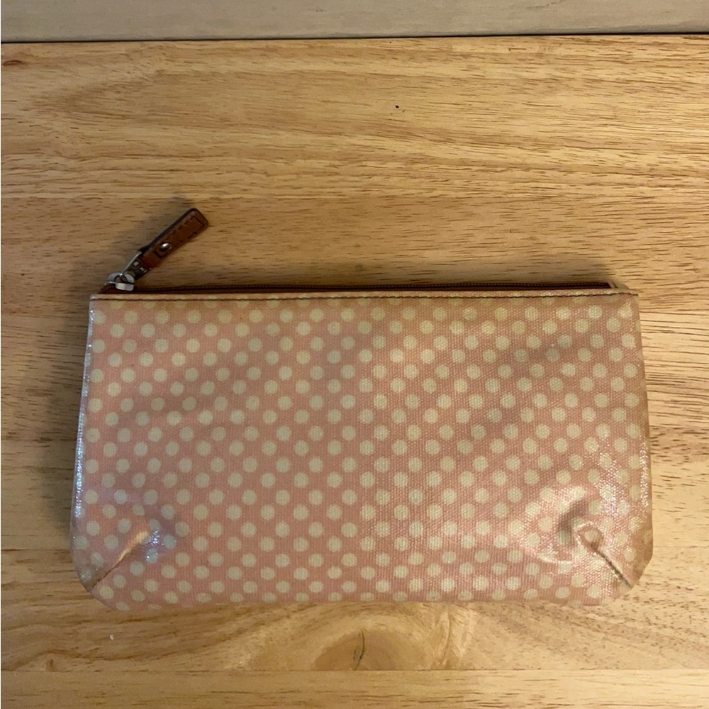 Fossil polka dot accessory pouch